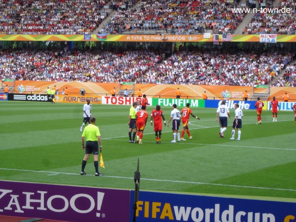 WM2006 Gruppenspiel in Nrnberg: Ghana - USA im Frankenstadion