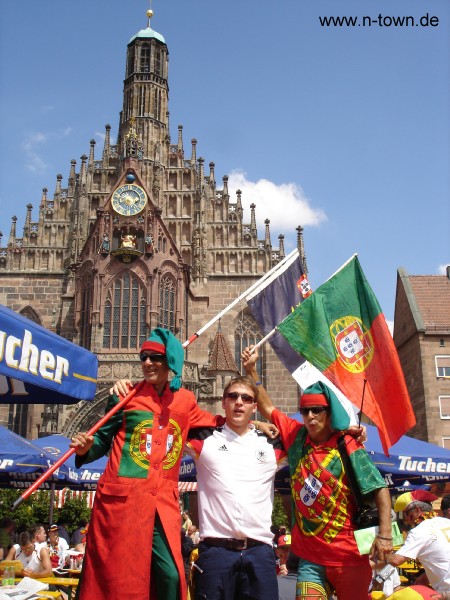 WM2006 auf dem Hauptmarkt in Nrnberg: Deutschland - Schweden