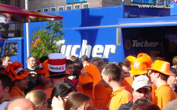 WM2006 auf dem Hauptmarkt in Nrnberg: Deutschland - Schweden