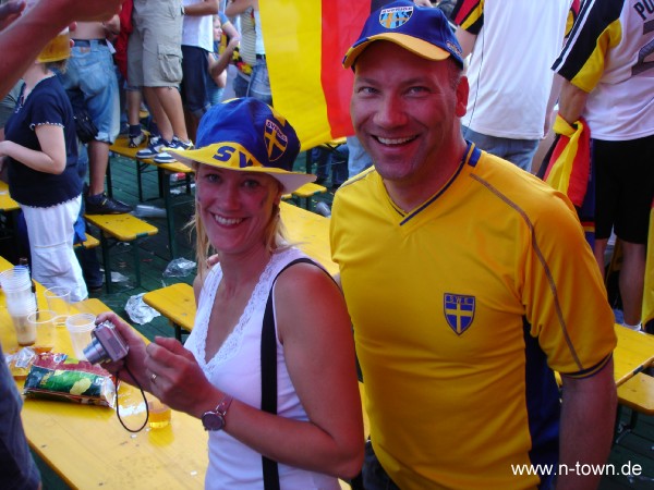 WM2006 auf dem Hauptmarkt in Nrnberg: Deutschland - Schweden