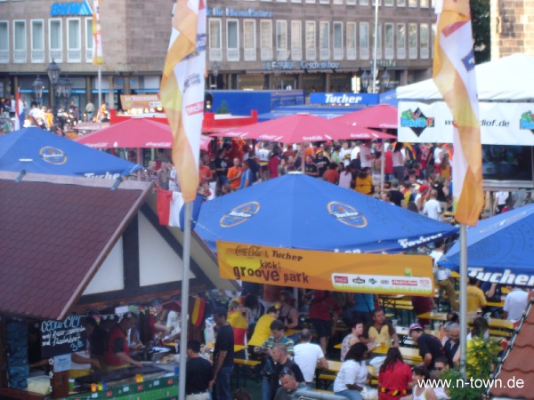 WM2006 auf dem Hauptmarkt in Nrnberg: Deutschland - Schweden