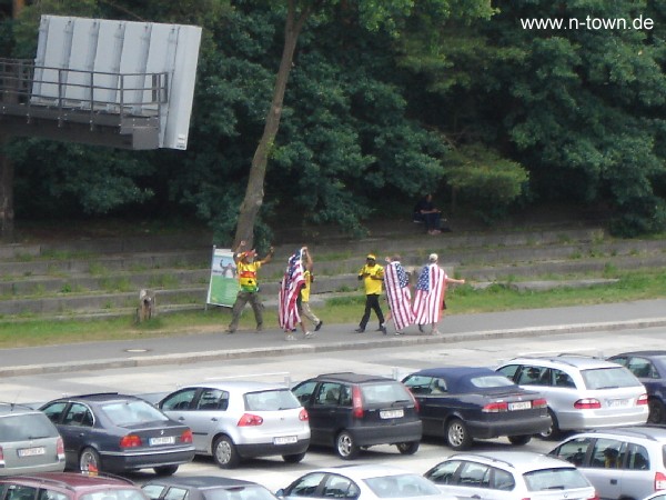 WM2006 Gruppenspiel in Nrnberg: Ghana - USA im Frankenstadion