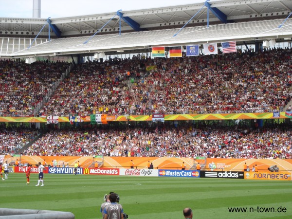 WM2006 Gruppenspiel in Nrnberg: Ghana - USA im Frankenstadion