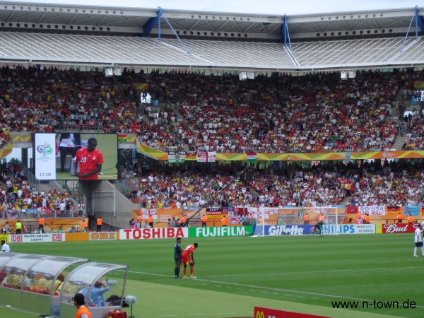 WM2006 Gruppenspiel in Nrnberg: Ghana - USA im Frankenstadion