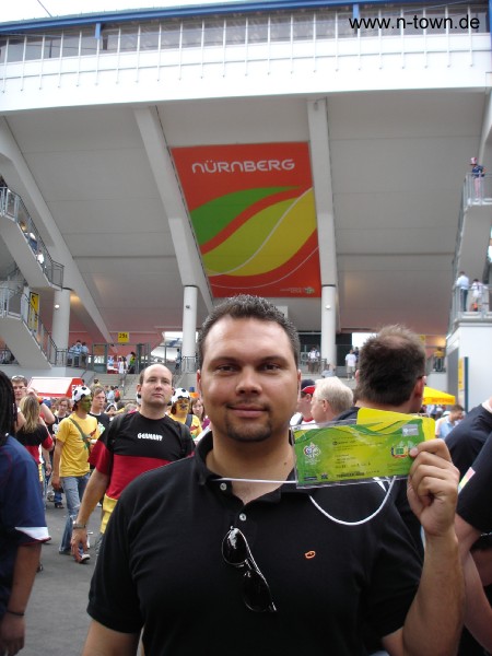 WM2006 Gruppenspiel in Nrnberg: Ghana - USA im Frankenstadion