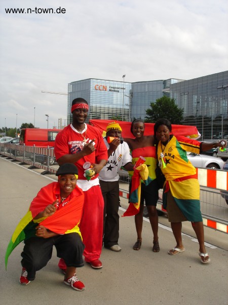 WM2006 Gruppenspiel in Nrnberg: Ghana - USA im Frankenstadion