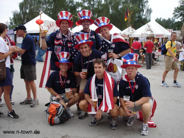 WM2006 Gruppenspiel in Nrnberg: Ghana - USA im Frankenstadion