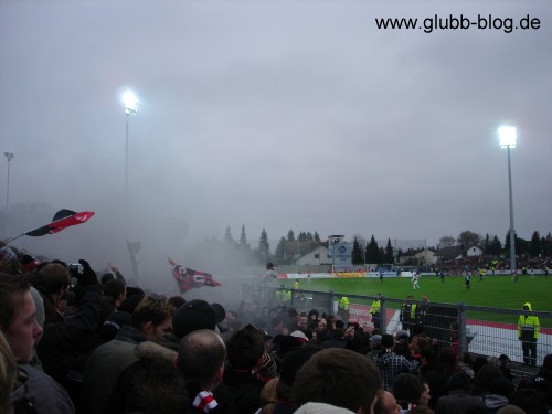 Rauchbombe FCN-Fans Ingolstadt