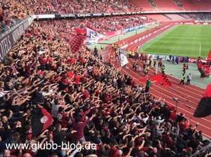 Siegeslaola der FCN-Fans gegen Hannover 96